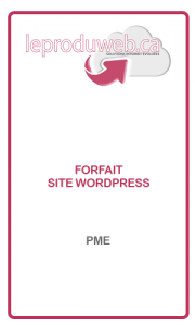 Forfait Forfait Worddpress PME